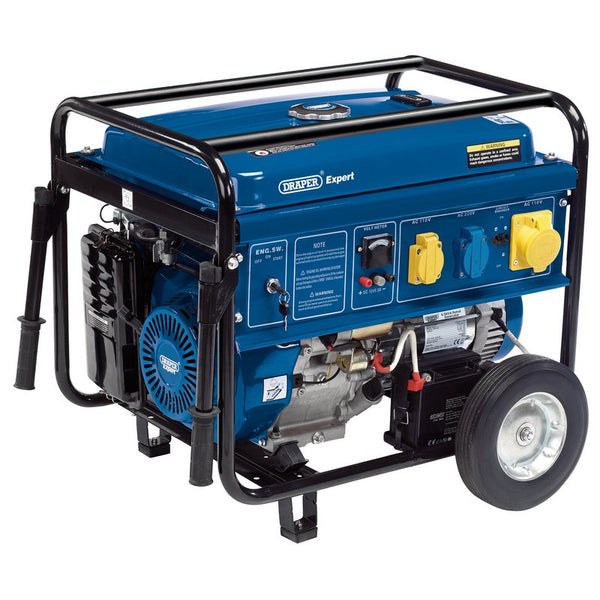 Draper Expert Petrol Generator with Wheels, 4000W