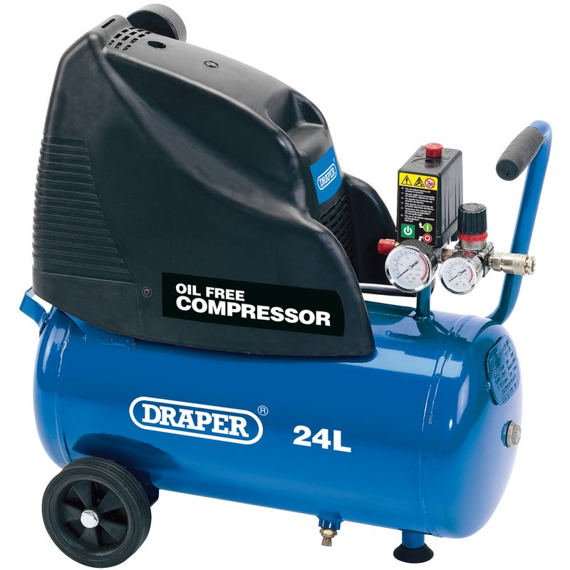 24L Oil-Free Direct Drive Air Compressor, 1.1kW/1.5hp