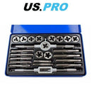 US PRO TAP AND DIE SET 24PC UNC UNF WRENCH CUTS BOLTS ENGINEERS KIT 2621