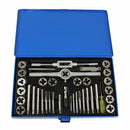 US PRO TAP AND DIE SET 40PC AF SAE IMPERIAL WRENCH CUTS BOLTS ENGINEERS KIT 2626