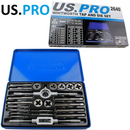 US PRO TAP AND DIE SET 23PC AF SAE IMPERIAL WHITWORTH BOLTS ENGINEERS KIT 2640