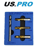 US PRO Spot Weld Drill Set 4PC HSS Cobalt  6.5mm 8mm 10mm & 8mm 2646