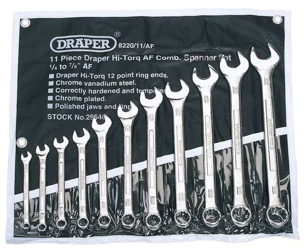 Draper Expert HI-TORQ&#174; Imperial Combination Spanner Set (11 Piece)