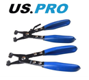 US PRO Hose Clamp Pliers Set 2PC V & Cross Slot Jaws Clip Oil Pipe Engine 2989