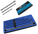 US Pro 7pc Aviation Double Ended Ring Extra Long Spanner Set 8mm to 24mm 3222