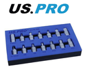 US PRO Drain Oil Sump Plug Socket Key Set 14pc Spanner 3/8" In Eva Foam 3225
