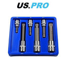 US PRO Bit Socket Set Triple Square Spline 6pc Hex Torx 3/8" & 1/2" 3228