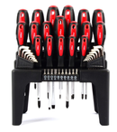 HILKA SCREWDRIVER SET 44PC SOFT GRIP 1/4" BIT HEX ALLEN TORX KEY BLUE 32700044