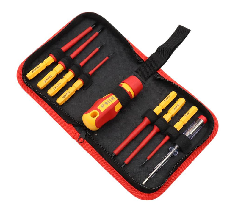 Hilka VDE Screwdriver Set 9pc Insulated Electricians Interchangeable 34489009