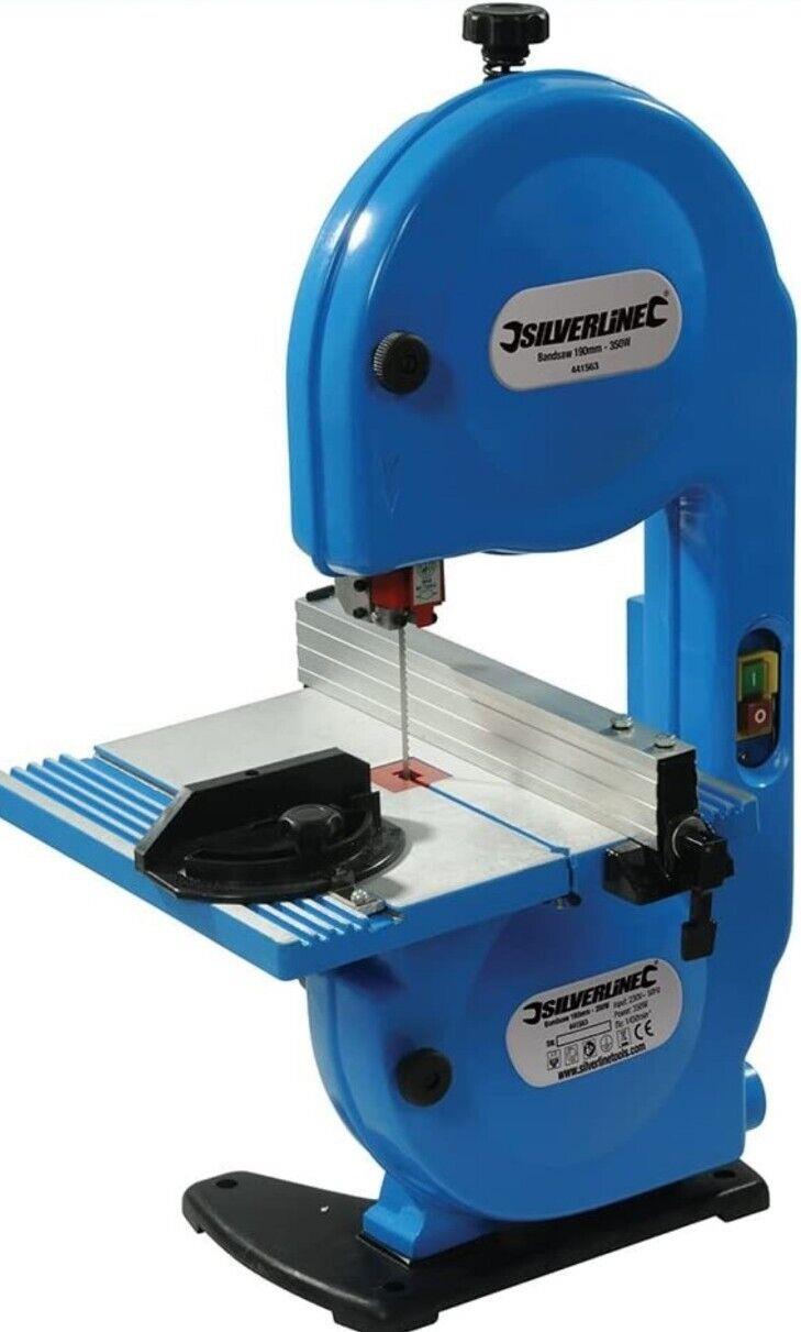 Silverline Bandsaw 350W 190mm Table Saw & Blade Band Cutting Heavy Duty 441563