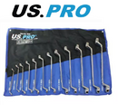US PRO OFFSET SPANNER SET RING 12PC COMBINATION METRIC IN CASE 6-32MM 3526