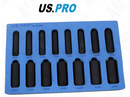 US Pro Deep Impact Socket Set 3/8" 15pc DR 6PT Metric 8 - 22MM In Case 3831