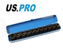 US Pro Shallow Impact Socket Set 11pc 1/2" Drive 6 Point Metric 10 - 21mm 3926
