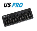 US Pro Impact Torx Star Bit Sockets Set 3/8" DR Industrial 11PC T10 - T60 3933