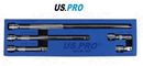 US Pro Extension Bar Set 5PC 1/2" Drive Chrome Vanadium Steel 50-375mm 4027