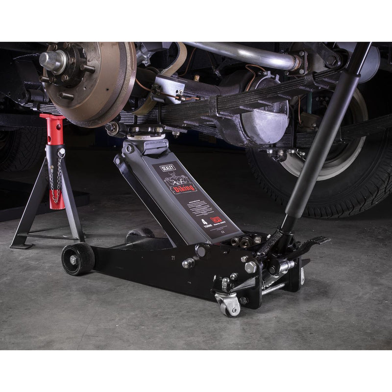 Viking Low Profile Professional Trolley Jack with Rocket Lift 4 Tonne