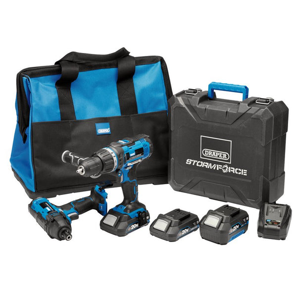 Draper Storm Force&#174; 20V Cordless Impact Kit (7 Piece)