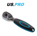 US PRO 1/4" and 3/8" Stubby Ratchet 2 in 1 Double Headed Ratchet 72 Teeth 4191