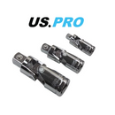 US PRO Universal Joint Socket Adapter 3PC Uj Knuckles Set 1/2" 1/4" 3/8" 4203