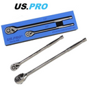 US PRO Extra Long Ratchet Set 2pc 3/8" & 1/2" Drive Ratchets In Eva Foam 4208