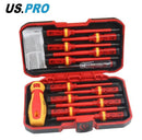 US PRO VDE Screwdriver Set 13pc Insulated Electricians Interchangeable 4631