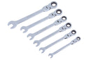 BLUESPOT RATCHET SPANNER SET FLEXIBLE HEAD 6PC COMBINATION METRIC 8-17MM 04312