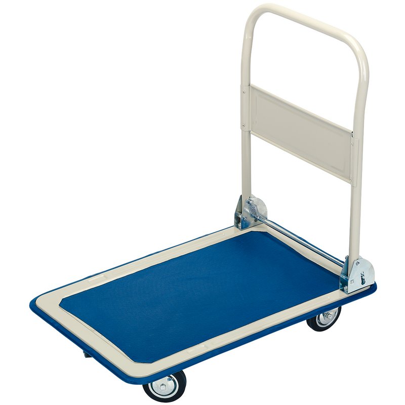 Platform Trolley with Folding Handle, 630 x 480 x 850mm, 150kg