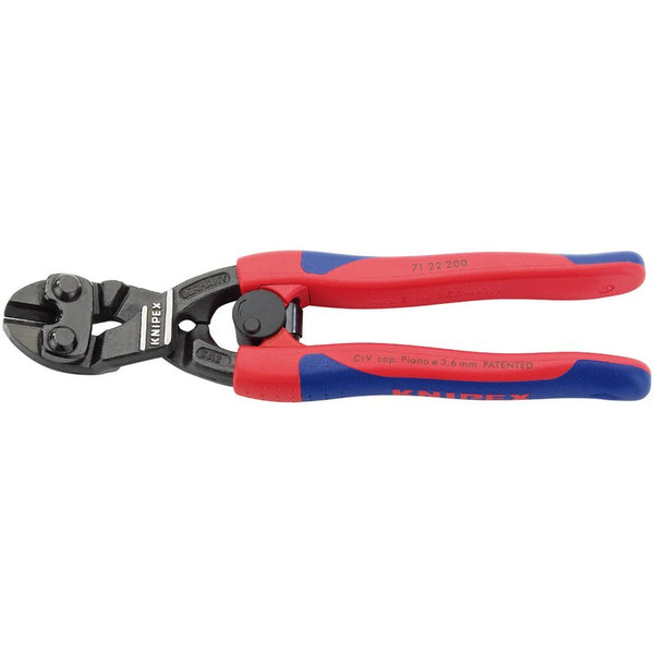 Knipex Cobolt&#174; 71 22 200SB Compact 20&deg; Angled Head Bolt Cutters with Sprung Handles, 200mm