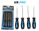 US PRO Pick & Hook Tool Set 4PC Scraper O Ring Seal Removal Set Hook Pick 5034