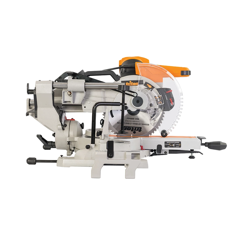 TRITON SLIDING MITRE SAW 1800W 254MM LASER CUTTING BENCH SAW 230V 524891 TCMS254