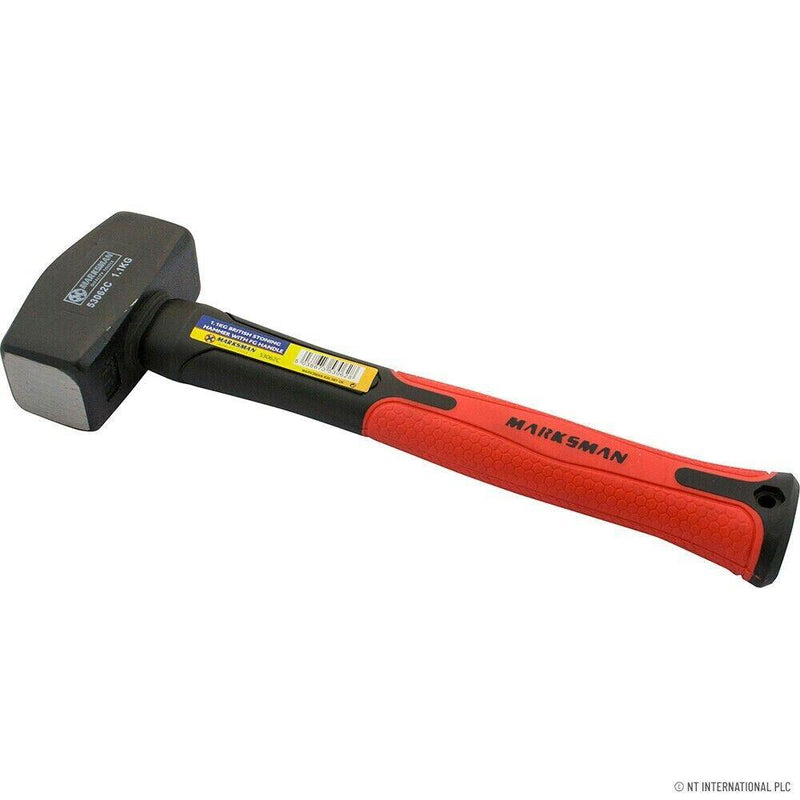 Lump Hammer 2lb 1kg Fibreglass Handle Sledge Club Stoning 5306C New