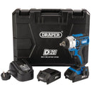 Draper Impact Wrench 20V D20 1/2" Cordless 2x 2AH Battery Brushless 55343
