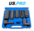 US PRO Oxygen Lambda Sensor Oil Injector 1/2" 3/8" Socket Set 7pc In Case 5592