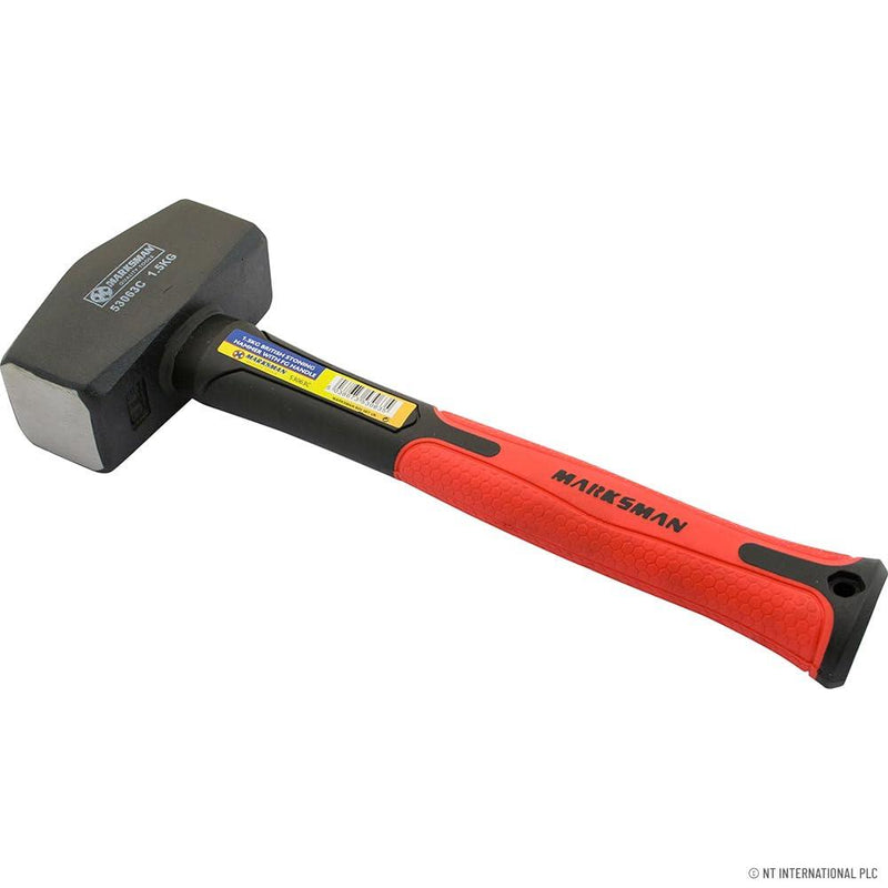 Club Hammer 1.5kg Wooden Handle Sledge Stoning Lump Hammer Heavy Duty 53063