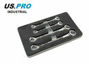 US PRO Flare Nut Wrench Spanner Set 4pc 6 Point In Eva Foam Tray 9mm-17mm 2289