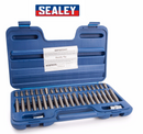 Sealey Torx Star Hex Spline 42pc 3/8" & 1/2" Sq Dr Socket Adaptor Set AK219