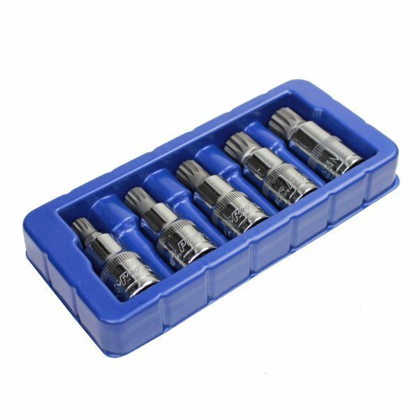 US PRO Spline Sockets 5pc 1/2" Drive Triple Square Bit M10 - M18 Eva Tray 3973