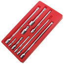 9PC WOBBLE EXTENSION BAR 3/8" 1/4" 1/2" DRIVE SOCKET RATCHET SET I4257