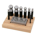 9PC Doming Block and Punch Set Steel Dapping Craft Metal Shaping Tool Kit CT5114