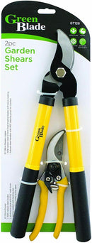 2pc 15" Bypass Lopper + 8" Secteurs Pruner Hedge Garden Pruning Trees GT128