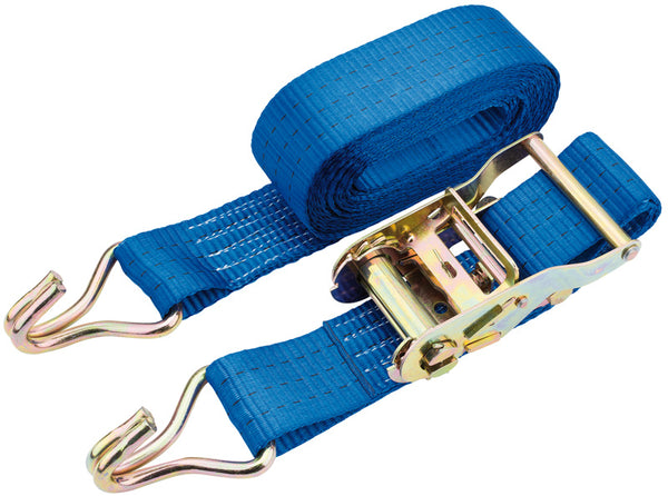 Ratcheting Tie Down Straps, 5.4m x 50mm, 1000kg