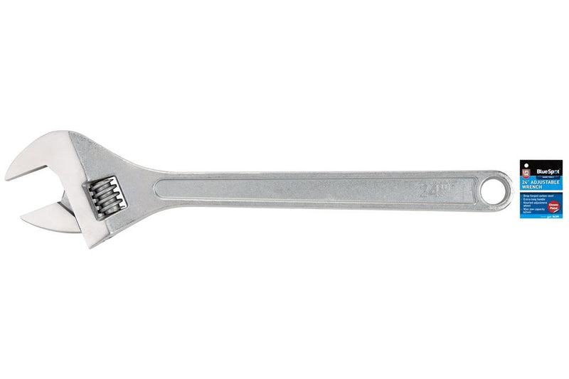 Bluespot Adjustable Wrench Large 24" 600mm Spanner 62mm Wide Opening Jaw 06109