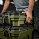 BUNKER ROLLING TOOL BOX STACKABLE 3 TIER MODULAR ORGANISER TROLLEY 9PC SET