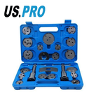US PRO Brake Wind Back Tool Car Disc Brake Caliper Piston Rewind Kit 22pc 6216