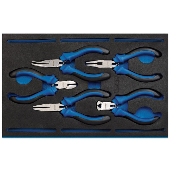 Precision Plier Set in 1/4 Drawer EVA Insert Tray (5 Piece)