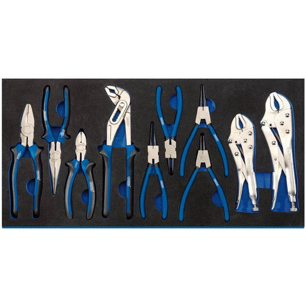 Plier Set in Full Drawer EVA Insert Tray (10 Piece)