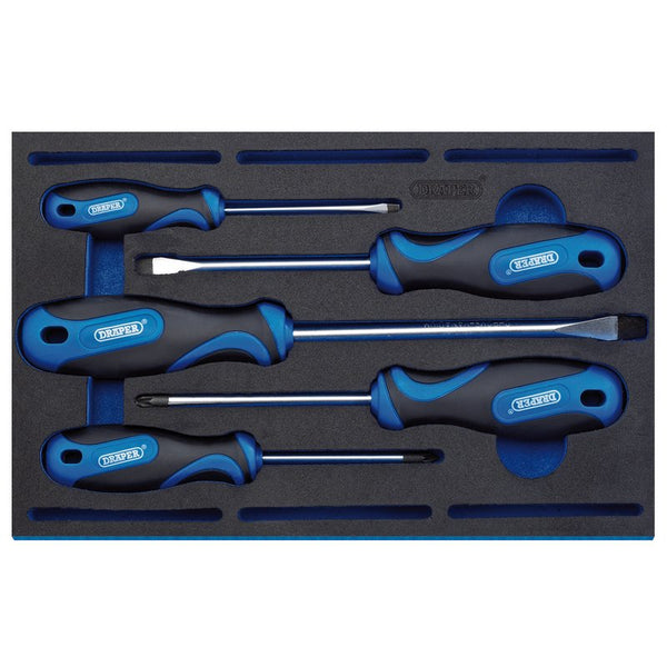 Soft Grip Screwdriver Set in 1/4 Drawer EVA Insert Tray (5 Piece)