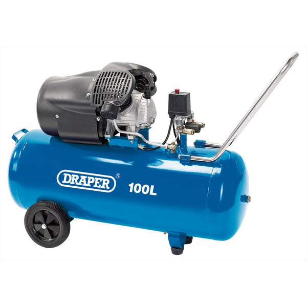 100L Direct Drive V-Twin Air Compressor, 2.2kW/3hp