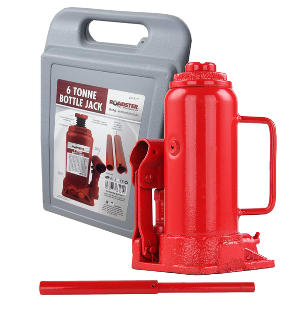 BOTTLE JACK 6 TON TONNE FLOOR HYDRAULIC LIFTING 6T CAR VAN BOAT IN CASE 66181C