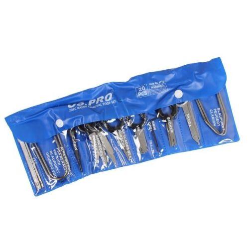 US PRO Radio Removal Tool 20pc Universal Car Stereo Set Keys All Manufactures